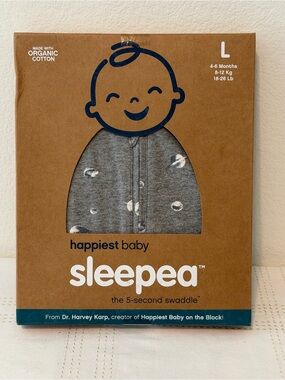 Happiest Baby 5-second Swaddle Graphite Planets, L, 4-6 months.